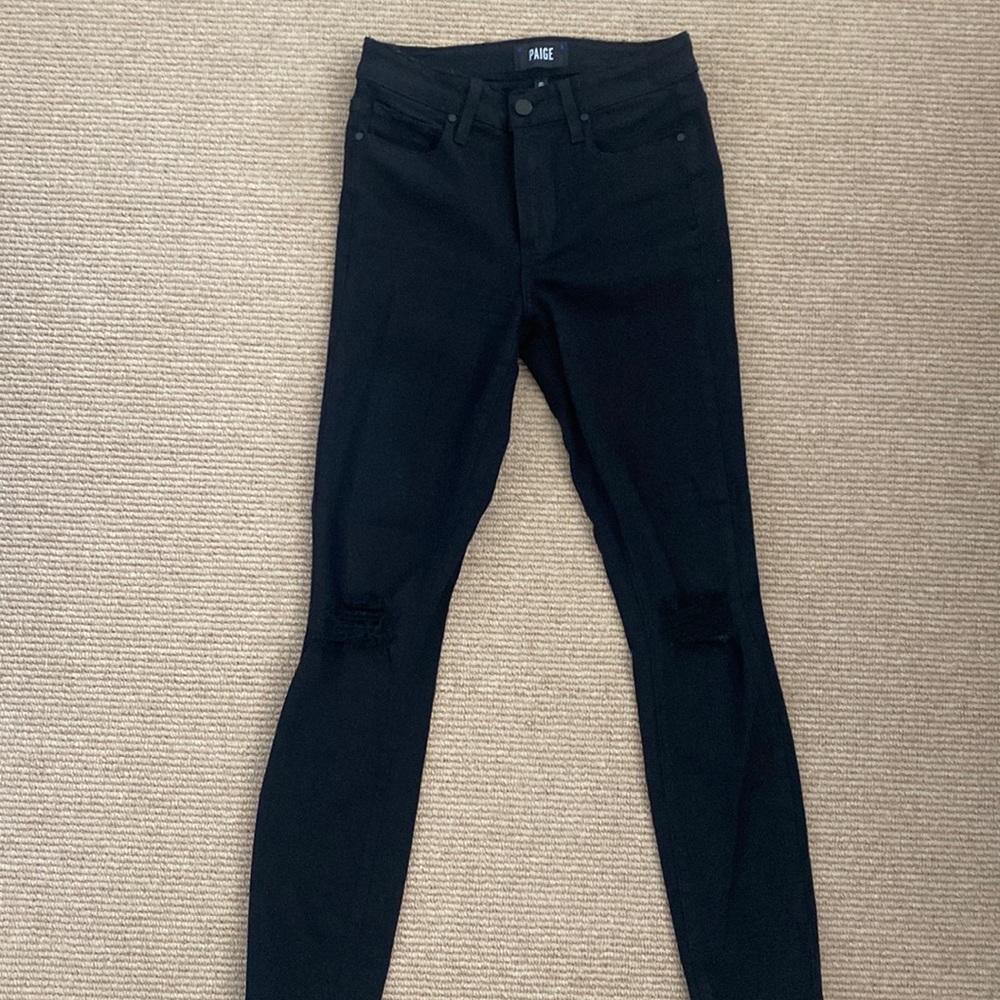 Paige Hoxton Ankle Black Skinny Jeans - worn once